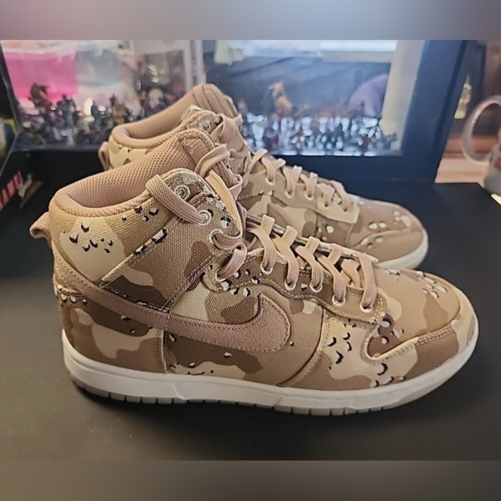 Nike Dunk High Desert Camo Hemp Pink Sail Womens DX2314-200